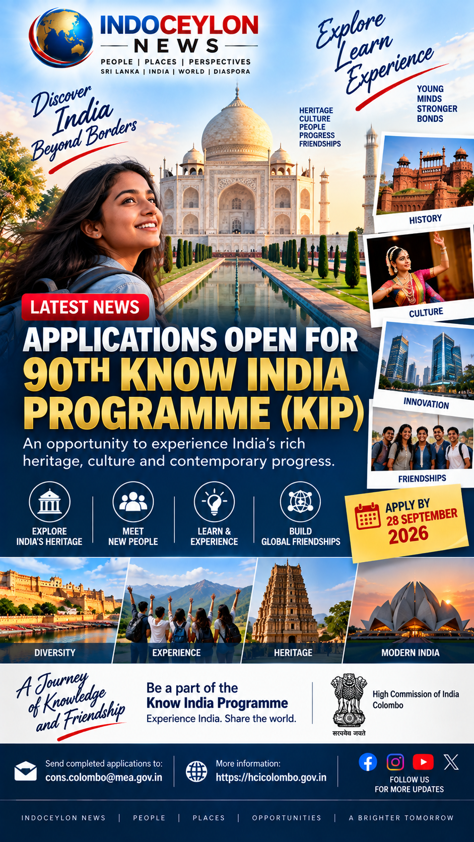 Applications Open for 90th Know India Programme