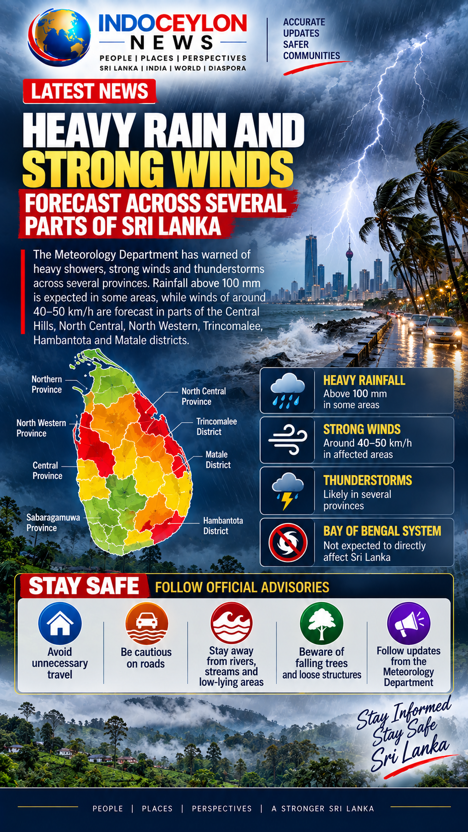 Heavy Rain and Strong Winds Forecast